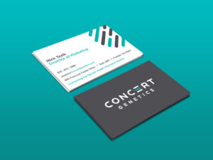 Concert Genetics Business Cards Rebrand