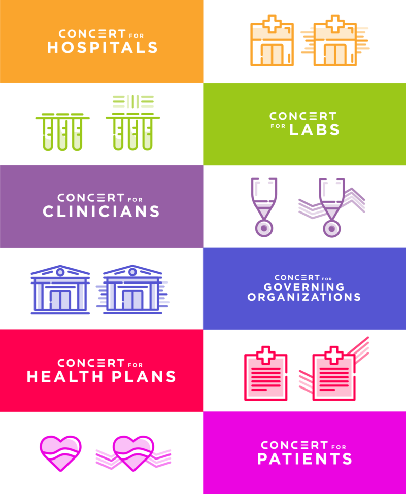 Concert Genetics Rebranded Verticals Logos