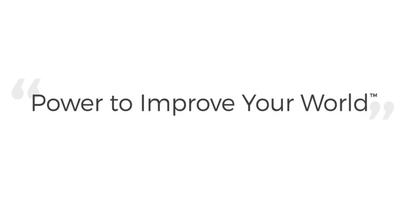 Power to Improve Your World Tagline