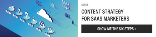 Blue process image outline steps to create a content strategy