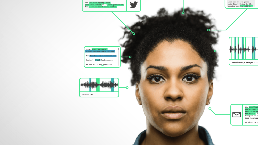 Woman with data